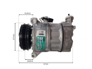 Compressores COMPRESSOR SANDEN VOLVO S60 / S80 / V60 / V70 / XC60 / XC70  - PXC16 1681E Imagem Miniatura 3