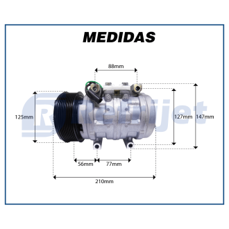 Compressores COMPRESSOR 10P15 MERCEDES BENZ ACCELO CONSTELLATION Imagem 7