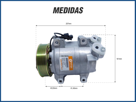Compressores COMPRESSOR L200 TRITON / PAJERO 3.2 2008/2014 7PK Imagem 4