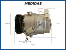 Compressores COMPRESSOR DELPHI - CHEVROLET CELTA / PRISMA 1.0 / 1.4 - 2012>2015 Imagem Miniatura 3