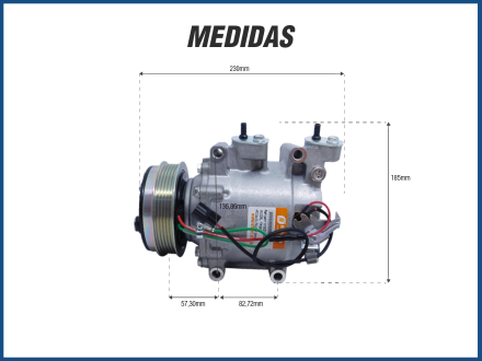 Compressores COMPRESSOR HONDA FIT/CITY 1.4/1.5 2009/2014 Imagem 4