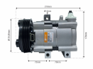 Compressores COMPRESSOR FORD MODELO FIC FS10 FX15 F250 DIESEL - 12 VOLTS POLIA 6PK 126 MM Imagem Miniatura 4