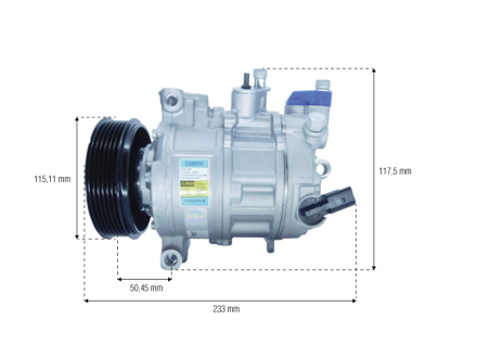 Compressores COMPRESSOR DELPHI - AUDI A3 1.4 TFSI 2013>2022/ A4 2.0 TFSI 2012>2016/ VW GOLF 1.4-2.0 TSI 2013>2022/ GOLF TSI 1.0 2016>2022/ JETTA 2006>2016/ PASSAT Imagem 4