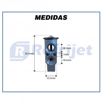 Filtros e Válvulas VALVULA EXP. BLOCK SANDEN EDGE GOL/PALIO/TEMPRA/CORSA/TOYOTA/FIESTA 95-> Imagem 7