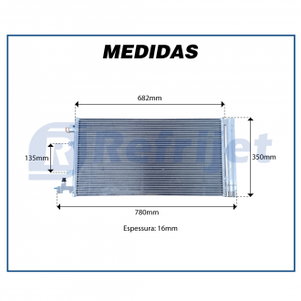 Condensadores CONDENSADOR RENAULT FLUENCE FLUXO PARALELO 2011>2012 OEM-921003154R Imagem 4