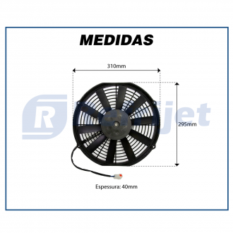 Eletroventiladores ELETROVENTILADOR SPAL 11" 12V VA09-AP50 C27A Imagem 2