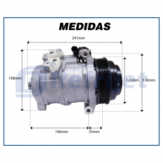 Compressores COMPRESSOR 10S17C MERCEDES BENZ SPRINTER 2013> LADO DIREITO DO MOTOR - Imagem 7