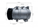 Compressores COMPRESSOR VALEO - TOYOTA HILUX 3.0 / SW4 / NEW HOLLAND DIESEL  2005>2015 Imagem Miniatura 4