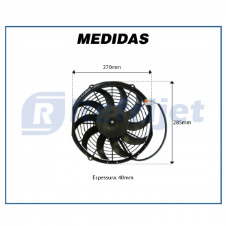 Eletroventiladores ELETROVENTILADOR SPAL 10 24V VA11-BP12/C57S Imagem 2