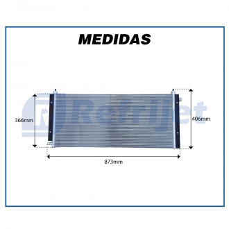 Condensadores CONDENSADOR CAMINHÃO VOLVO FH 2008>2012 AR ADAPTADO FLUXO PARALELO Imagem 4