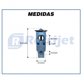 Filtros e Válvulas VALVULA EXP. BLOCK SANDEN EDGE GOL/PALIO/TEMPRA/CORSA/TOYOTA/FIESTA 95-> Imagem 6