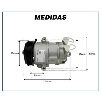 Compressores COMPRESSOR MAHLE - FIAT ARGO 1.3 / CRONOS / UNO / MOBI - 2016>2020 Imagem 4