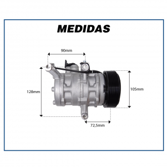 Compressores COMPRESSOR 10SE13C TOYOTA ETIOS MANUAL/AUTOM. 1.3/1.5 - 2013>2019 Imagem 5