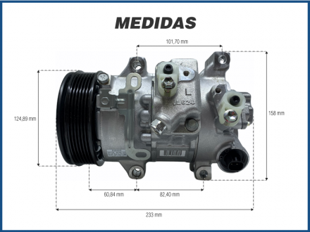 Compressores COMPRESSOR DENSO - TOYOTA COROLLA 1 VÁLVULA - 2010>2014 Imagem 5