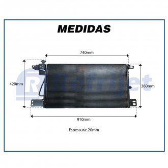 Condensadores CONDENSADOR SCANIA PGR - FLUXO PARALELO - 2008>2011 Imagem 4