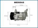 Compressores COMPRESSOR MAHLE - E-TORQ - FIAT PALIO / BRAVO / PUNTO / DOBLO / IDEA / LINEA / SIENA / STRADA - 1.3 / 1.4 / 1.6 / 1.8 - 2008>2015 - POLIA 105MM Imagem Miniatura 4