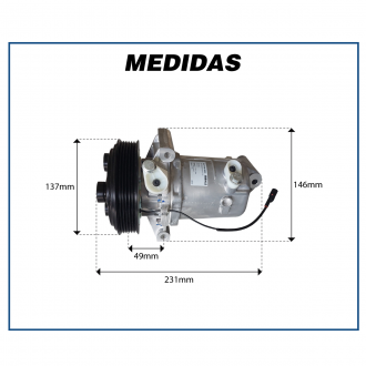 Compressores COMPRESSOR MAHLE - CHEVROLET S10 / TRAILBLAZER 2.8 16V LS / LT / LTZ DIESEL - 2012>2017 Imagem 6