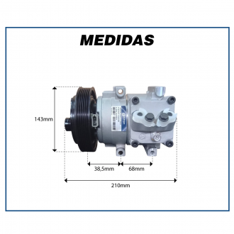 Compressores COMPRESSOR FIESTA / ECOSPORT 1.0 / 1.6 - 2004>2012 Imagem 7