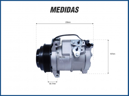 Compressores COMPRESSOR MARELLI - MERCEDES BENZ SPRINTER CDI 313 / 314 2.2  2002>2012 Imagem 4