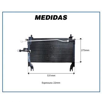 Condensadores CONDENSADOR FIAT UNO ORIGINAL 96>04 / FIORINO 1.0 96>04 / ELBA 95>96 1.5 / 1.6 Imagem 6