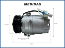 Compressores COMPRESSOR MARELLI - CHEVROLET CELTA / PRISMA 1.0 / 1.4 - 2012>2015 Imagem Miniatura 5