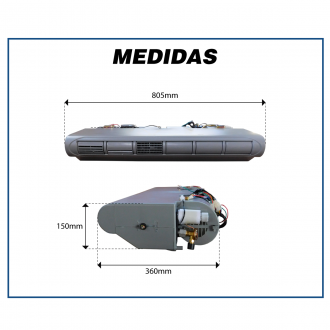 Caixas Evaporadoras CAIXA EVAPORADORA UNIVERSAL 30.000 BTU 12V 801X351X133 MM Imagem 10