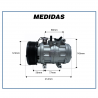 Compressores COMPRESSOR DENSO 10P15 MERCEDES BENZ 1938 1999>2005 / ACCELO 915 2003>2011 / ACCELO 815 2012 / VW CONSTELLATION 2001>2016 Imagem Miniatura 5