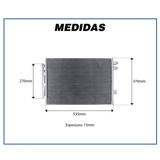 Condensadores CONDENSADOR FIAT NOVO UNO / MOBI - SISTEMA DENSO - 2016>2017 Imagem 7