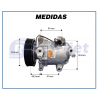 Compressores COMPRESSOR CALSONIC NISSAN FRONTIER MOTOR 2.5 - 2008>2012 Imagem Miniatura 5