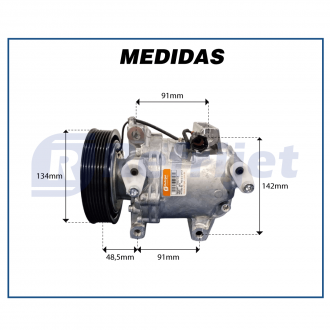 Compressores COMPRESSOR CALSONIC NISSAN FRONTIER MOTOR 2.5 - 2008>2012 Imagem 5