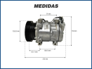 Compressores COMPRESSOR VALEO - RENAULT MEGANE / SCENIC / LOGAN / SANDERO / DUSTER - 1.6 - 1999>2015 Imagem Miniatura 4