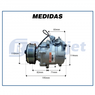 Compressores COMPRESSOR HONDA CIVIC 2001 ATE 2006 Imagem 7