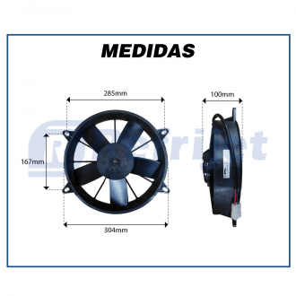 Eletroventiladores ELETROVENTILADOR SPAL VA03-BP70/VLL-37S 24V 20.000H CLIMABUSS E CARRIER Imagem 4