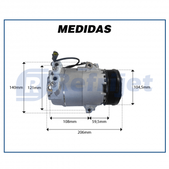 Compressores COMPRESSOR  GOL G3-G4/ PARATI/SAVEIRO 2002/2009 Imagem 7