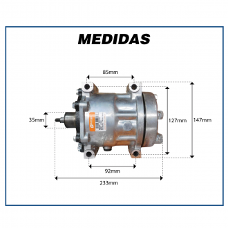 Compressores COMPRESSOR AA7H15AA 6020 MAQUINA TRATOR FARMALL - SEM EMBREAGEM Imagem 6