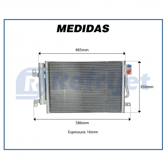 Condensadores CONDENSADOR FIAT PALIO / STRADA / SIENA / DOBLO - 2009>2011 Imagem 7