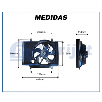 Eletroventiladores ELETROVENTILADOR DO RADIADOR CAMINHÃO VOLKSWAGEN 24V. / VOLVO C/AR CONDICIONADO C/5 FOLHAS DIAMETRO OEM-2083592 Imagem 6