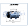 Compressores COMPRESSOR 7H15 MÁQUINA TRATOR CASE/ NEW HOLLAND MODELO FARMALL/ PUMA 125 - 12 VOLTS POLIA 4PK 119MM OEM: 87802912/87709785 Imagem Miniatura 7