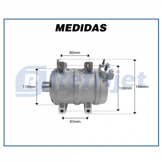 Compressores COMPRESSOR L200 TRITON 3.2 / PAJERO 2008/2014  SEM EMBREAGEM Imagem 6
