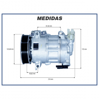 Compressores COMPRESSOR DENSO - CITROEN C3 / C4 / DS3 / DS4 / DS5 / PEUGEOT 208 / 2008 / 3008 / 308 / 408 - 2012>2019 Imagem 5