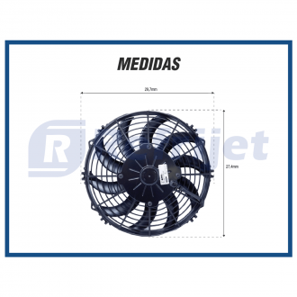 Eletroventiladores ELETROVENTILADOR SPAL 10 POLEGADAS 12V VA11-AP7C/57S Imagem 2