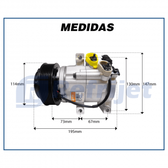 Compressores COMPRESSOR FORD RANGER DIESEL 3.2 E 2.2/ TROLLER 3.2 2013>2017 Imagem 5