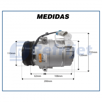 Compressores COMPRESSOR CVC - FIAT PALIO / PUNTO / STILO / IDEA / STRADA / DOBLO / CHEVROLET CORSA / MONTANA / MERIVA - 2003>2009 Imagem 7