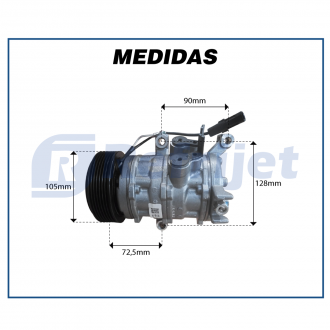 Compressores COMPRESSOR DENSO 10SE13C TOYOTA ETIOS MANUAL/AUTOM. 1.3/1.5 - 2013>2019 Imagem 5