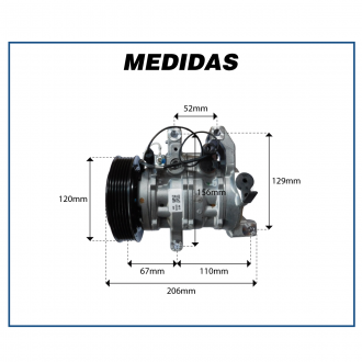 Compressores COMPRESSOR DENSO - HONDA HR-V / CR-V 10SRE11C - 2015>2020 Imagem 7