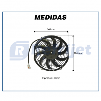 Eletroventiladores ELETROVENTILADOR SPAL 24V 10 VA11-BP12/C-57A Imagem 2