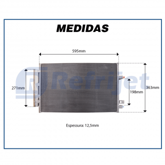 Condensadores CONDENSADOR FIAT ARGO / CRONOS FLUXO 2017>2023 FLUXO PARALELO OEM: 52086415 Imagem 4