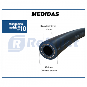 Mangueiras MANGUEIRA REFRIJET #10 (1/2") SUCCAO R-12/134A Imagem 2