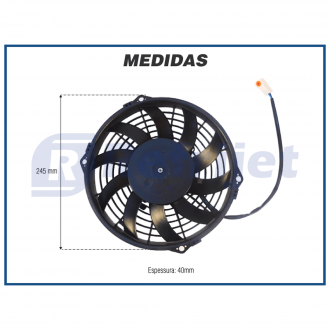 Eletroventiladores ELETROVENTILADOR SPAL VA07-BP12/C-58S 9' 24V SOP PF BAIXO Imagem 2