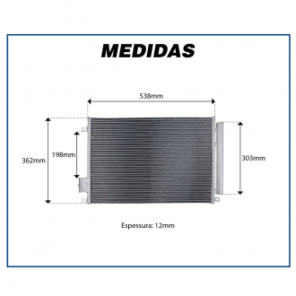 Condensadores CONDENSADOR FIAT UNO / PALIO / MOBI SISTEMA DENSO FL - 2012>2018 Imagem 6